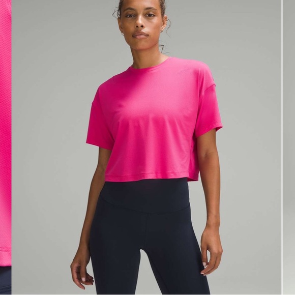 Lululemon Abrasion Resistant Training Shirt Sonic Pink 23ptp - Picture 1 of 9